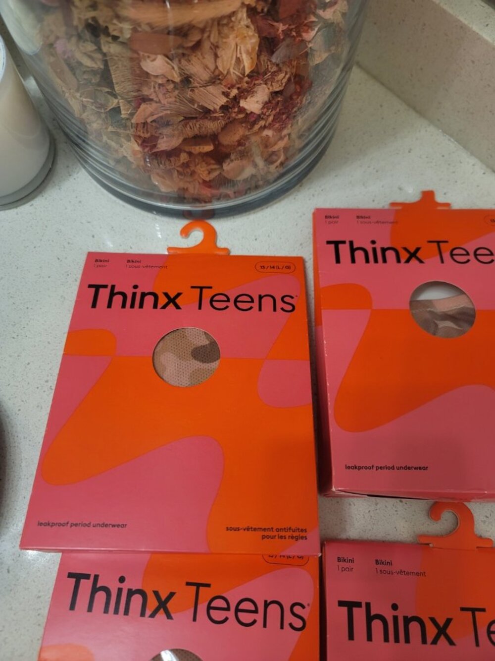 Thinx Teens Cotton Bikini Leakproof Period Underwear L 13/14 Four Pack New NWT - Picture 2 of 7